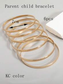 6 buah Gelang Mewah dan Elegan dengan Desain Premium yang Dapat Ditumpuk - MultiWarna - View 14