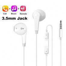 White 3.5MM Semi-In-Ear Wired Headphones, Built-In Microphone, High-Definition Calls, Compatible With Mobile Phones, /Hua Wei//, Other Android Mobile Phones, Tablet Computers, Game Consoles And Other 3.5mm Interface Devices - View 7