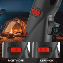 2PCS Windproof Jet Flame Lighter - Refillable Adjustable Butane Lighter With Lock, Suitable For Outdoor Camping BBQ, Ideal Gift Set (Gas Not Included) - View 4