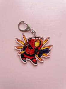 4Pcs Game Anime Chibi Character Acrylic Keychains, Fashion Bag Charms, Suitable For Game Fans Gifts, Fun Collection, All Season Use - Multicolor - View 6