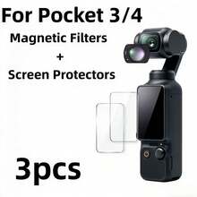 Set For Pocket 3/4: Includes 1 Magnetic Filter And 2 Camera Screen Protectors, With 4 Filter Options Available. - View 2
