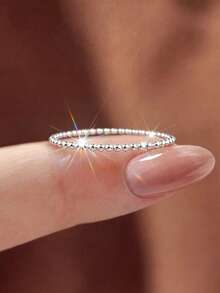 1pc Women's Stackable Round Bead Earrings, Exquisite Jewelry Gift - Stackable Beads - View 6