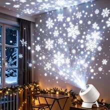 Dynamic Snowflake Projection Light, 360° Rotating Multi-Angle Projection Lamp, USB Powered, Suitable For: Christmas Decoration, Bedroom Decoration, Living Room Decoration, Birthday Gift, Create Dreamy Atmosphere - Dynamic Projection Light - View 10