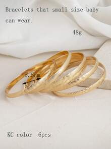 6 buah Gelang Mewah dan Elegan dengan Desain Premium yang Dapat Ditumpuk - MultiWarna - View 8