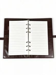 50-Sheet Student Notebook, Vintage Brown Waxed Leather A6 Leather Loose-Leaf Notebook, Exquisite Detachable And Portable. - Multicolor - View 9