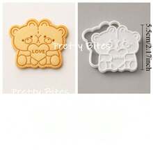 Valentine's Day Animal Biscuit Mold Couple Bear Rabbit Cat Dog Cookie Cutter Fondant Cake Decoration Cutting Mold Baking Tool For Wedding - White - View 4
