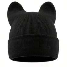 1/3 Top Men's New Cute Street Plush Hat Cat Ear Warm Ear Protection Knitted Hat Autumn And Winter - Multicolor - View 7