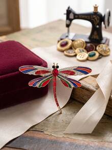 Rhinestone Dragonfly Brooches For Women Unisex Wear Creativity Insect Pins Banquet Festival Events Gift For Birthday Mother Day Valentine Day - Dragonfly - View 14