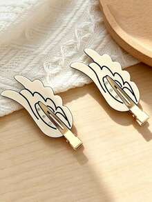 1/2/6 Pcs Fashion Sweet Spring/Summer Cute Angel Wing Crocodile Hair Clips, No-Trace Wear, Suitable For Daily Use, Summer Vacation Travel Claw Clips - Multicolor - View 6
