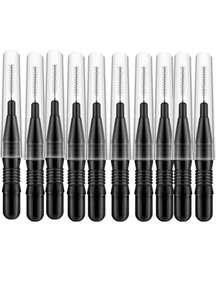 10Pcs Eyelash Brush Eyebrow Brush Spiral Metal Brush Head Portable Transparent Tube Cap Comb Eyelashes Eyebrows Makeup Tool Multi-Color Optional - Multicolor - View 9