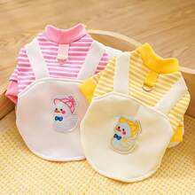 1pc Pet Dog/Cat T-Shirt Comfortable Casual Striped Pet Clothes, Suitable For Small And Medium Pets - Multicolor - View 6
