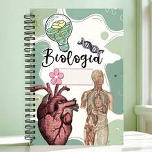 Cuaderno Espiral con Tema de Biología, Diario con Reglas de Universidad, Papel de Alta Calidad, Portátil para Tomar Notas, Estudiar & Escritura Creativa - Ideal para Estudiantes & Profesionales - Un libro (50 páginas, 100 páginas) - Ver 7