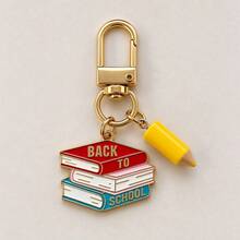 1pc/Multi-Pcs Unisex Alloy Oil-Drip Book Pendant, 3D Multi-Color Pencil Accessory, Gift For Classmates And Teachers, Keychain, Couple And Friend Bag Charm - Multicolor - View 10