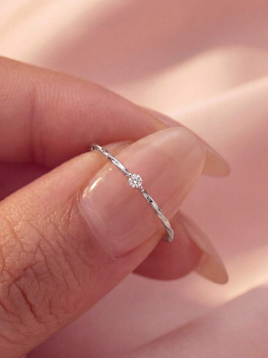 1pc Minimalist Twisted Knot Ring, Elegant And Unique, Suitable For Parties And Events, Carefully Crafted Women's Jewelry Gift, Perfect For Valentine's Day, Anniversary And Other Occasions - Entanglement - View 1