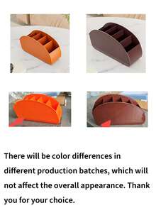 Multi-Compartment Remote Control Organizer Box, Desktop TV And Air Conditioner Remote Holder, Plastic Desktop Storage Organizer, Home Miscellaneous Storage Container, Suitable For Living Room, Office, Home Decor, Summer Home Supplies - Multicolor - View 8