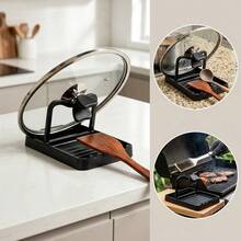 Covered Rust-Proof Spoon Rack, Heat-Resistant Pot Lid Holder, Multi-Function Stir-Fry Spoon Rack, Cooking Accessories For Stove And Kitchen Countertop - Multicolor - View 7
