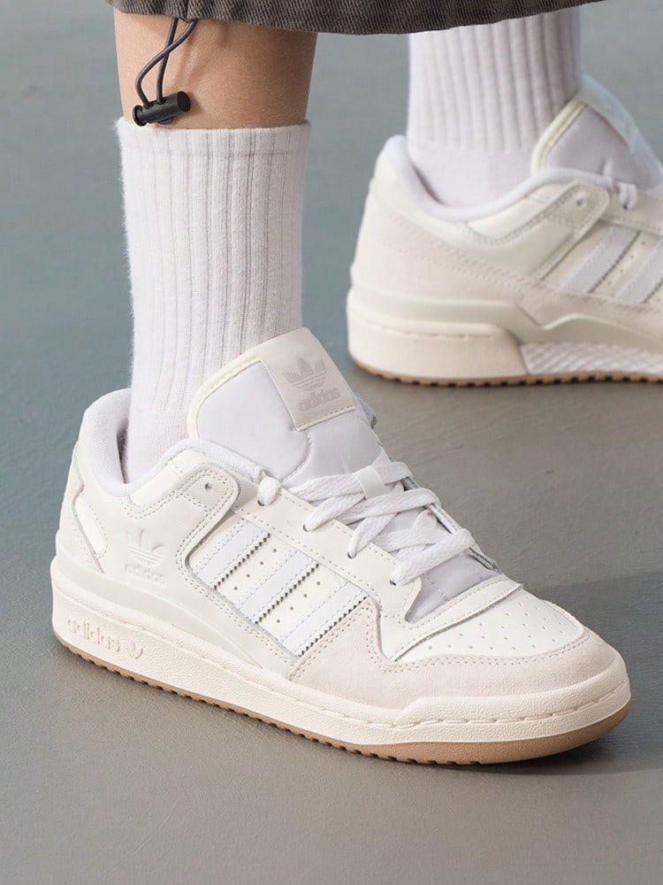 Adidas FORUM LOW CL Sneakers Men's Women's Lightweight Breathable Casual Shoes ID6858 - White - View 1