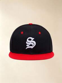 1 buah Topi Baseball Bertepi Datar dengan Bordir Huruf, Desain yang Dapat Diatur, Topi Pelindung Matahari Cocok untuk Mendaki Gunung, Perjalanan, dan Aktivitas Luar Ruangan - beraneka warna - View 3