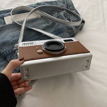 Creative Hard Shell Box Bag Fashionable Personalized Camera Shaped Crossbody Bag Funny Gift 1pc Camera Bag Fashionable Shopping Shoulder Women's Bag Handheld Small Square Bag - A - View 10