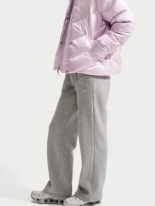 Nike Women's AS W NK STDO FLC MW MR STD OH Knit Pants IM8079-063 - Grey - View 4