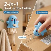 1pc Adorable Ghost Pumpkin Mini Craft Knife With Self-Adhesive Wall Hook, Cartoon Unboxing Tool, Suitable For Paper Cutting, Parcel Opening, Desktop Organization, And Daily Use. - Ghost-in-the-shell Knife - View 6
