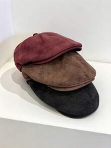 Classic Unisex Newsboy Cap, Minimalist Lightweight Flat Cap, Casual British Style Painter Hat, Round Cap - Multicolor - View 1
