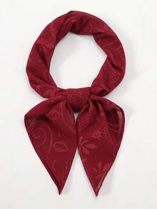 2pcs Thin Bandana Sun Embossed Square Headscarf - Army Green + Red - View 2