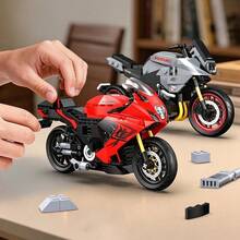 CaDA-Suzuki Building Blocks Motorcycle Toy - Hayabusa Katana 1:12 Official Licensed Super Motorcycle Model, With Realistic Details And Display Stand - Multicolor - View 7