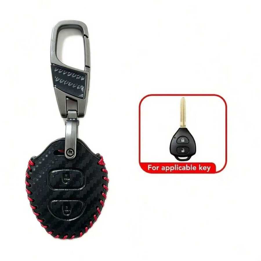 Durable PU Leather Car Key Cover, Remote Key Shell Protector, Suitable For Camry, Avalon, Corolla, Matrix, RAV4, Venza And Yaris - one-size - View 1