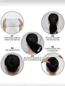 100/60/20/2pcs Black Elastic Hair Net Cap, Women's Invisible Hair Net Wig Cap, Suitable For Catering Service, Ballet Braid, Sleep, Flight Attendant, Nurse, Fine Mesh Professional Hair Net - Multicolor - View 2