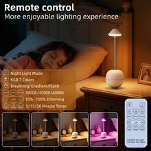 1PC LED Wobble Night Light Rechargeable Creative Decorative Table Lamp Bedroom Desktop Remote Control Bedside Atmosphere Light - Roly-poly Table Lamp - View 4