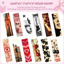 30pcs Retro Y2K Bookmarks, Book Tracking Bookmarks, Paper, Reading Bookmarks, Reading Markers Decorative Journaling, Dividers, For Book Lovers, Book Enthusiasts, A Perfect Choice For Teachers, And Book Lovers - 1 Set - View 3