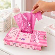 100pcs Disposable Baby Diaper Disposal Bags, Odor-Locking & Deodorizing Diaper Waste Bags For Home, Travel And Outings - Multicolor - View 9