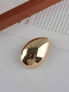1pc Women's Minimalist Metallic Shiny Brooch, Suitable For Decorating Waist Of Dress And Coat, Fashionable High-End Accessory - Multicolor - View 4