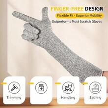 1 Pair Pet Handling Protective Gloves - Cat Grooming Arm Sleeves, Light Scratch & Bite Protection, Prevent Pet Scratching, Designed For Cat Owners, Veterinarians, Dog Trainers, Pet Groomers - View 5