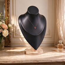 1pc French Luxury Vintage Solid Wood Portrait Neck Necklace Display Stand, Jewelry Counter Display Prop, Jewelry Rack - Multicolor - View 6