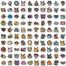 1set/100pcs Q-Version Cartoon Anime Character Sticker Set, Decorative Stickers, Simple Retro Style, Rich And Diverse Cartoon Images, Self-Adhesive Design Easy To Peel, Suitable For Luggage, Water Bottle, Notebook, Skateboard, Computer Case Decoration, Waterproof Wear-Resistant Fade-Resistant, Can Be Freely DIY Collaged, As Planner Decoration, Personal Item Beautification Accessories, Suitable For Enthusiasts Collection And Daily Decoration Use - Multicolor - View 2