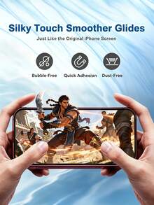 2pcs [2026 New] 9H Tempered Glass Screen Protector, Compatible With IPhone 18/18 Pro/18 Pro Max/17/17 Pro/17 Pro Max/17 Air/16/16 Plus/16 Pro/16 Pro Max/15/15 Pro Max/14/14 Plus/13/13 Mini/12/12 Mini/11 Pro Max/X/XS/XR, High Definition Transparent Anti-Scratch Bubble-Free - Clear - View 7