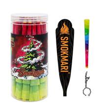 Christmas Style Rolling Paper Set. Gift Choice. Rainbow King Size Rolling Papers (50pcs/Can), Slow Burning Easy To Fill, Comes With Filler And Holder. Keep Clean. Christmas Gift For Friends. Holiday Gift. - View 10