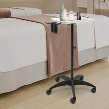 Dental Medical Doctor Tattoo Metal Rolling Service Tray,Salon Tray, Height Adjustable Salon Tray On Wheels, Hair Color ServiceTray Durable And Non-Rusting - 1 - View 11