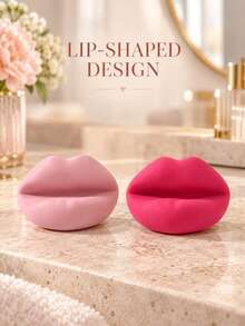 Cute Lips Shape Lipstick Holder, Aesthetic Makeup Organizer, Cosmetic Pen Storage Rack, Vanity Table Decor Gift For Makeup Lovers, Lip Product Not Included - Multicolor - View 6
