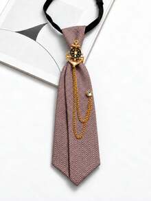 1pc Women's Wavy Double Layer Fashion Casual Personalized Neck Bow - Multicolor - View 6