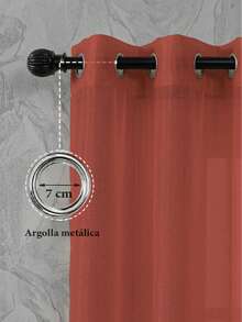 TRANSPARENT VEIL CURTAIN - RED - View 3
