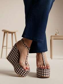 Women Platforms & Wedge Sandals - Café - View 2