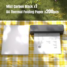 ORICO New Upgraded MT80 Portable Thermal Printer, Inkless Thermal Printer, A4 Thermal Printer, Includes: 1 Roll A4 Thermal Paper/200 Sheets Thermal Folding Paper, Built-In Adjustable Paper Tray/Slot, Can Print Various Documents - Multicolor - View 18