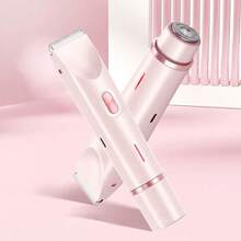 Women's Dual-Head Electric Shaver, Waterproof Dry/Wet Body Hair Trimmer With Guide Comb, Painless Grooming For Underarms, Legs And Bikini Line, Portable Rose Gold Sensitive Skin Razor, Travel Essential Beauty Item - Multicolor - View 13