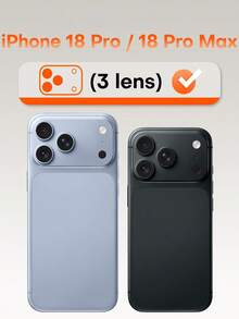 3入組 [2026新款] 9H+ 鋼化玻璃相機鏡頭保護貼，相容 iPhone 18 Pro Max/18 Pro/Duo/17 Pro Max/17 Pro/17/16 Pro Max/16 Pro/16 Plus/16/15/14/13/12/11 Pro Max – 天藍色，高透光率、真實色彩還原、防刮、防指紋、無氣泡、易安裝、相容手機殼 - 淺藍色 - 查看 2