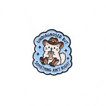 Cute Cartoon Cat Enamel Pin, "Something Ain't Right" Slogan Brooch, Cowboy Style Decor Badge For Backpack Jacket Hat, Lovely Gift For Cat Lovers - Multicolor - View 14