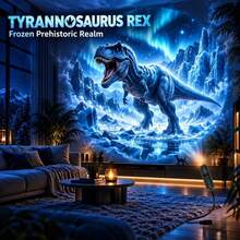 1 Set 360° Rotatable Jurassic Dinosaur Projection Lamp, USB Plug-In Jurassic Theme Night Light, Atmosphere Creator, LED Spotlight Projection Suitable For Bedroom Home Decor And Party, Cool Birthday Gift For Dinosaur Fans - Creative Decoration - View 3