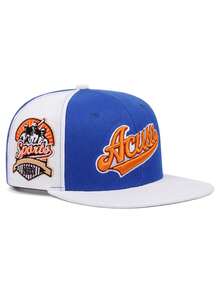 1pc Fashion Color Blocked Baseball Hat ACUSA Embroidered Hip Hop Skateboard Hat Outdoor Daily Adjustable Decorative Sunshade Hat Unisex Flat Edge Hat - ACUSA Color Blocking - View 10